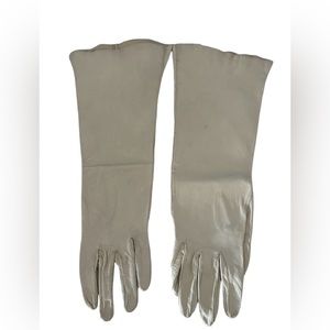 Off white kid leather gloves